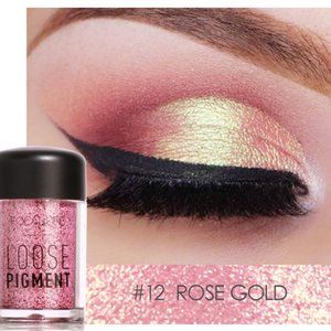 FOCALLURE Loose Glitter Pigments Eye Shadow, #12 Rose Gold